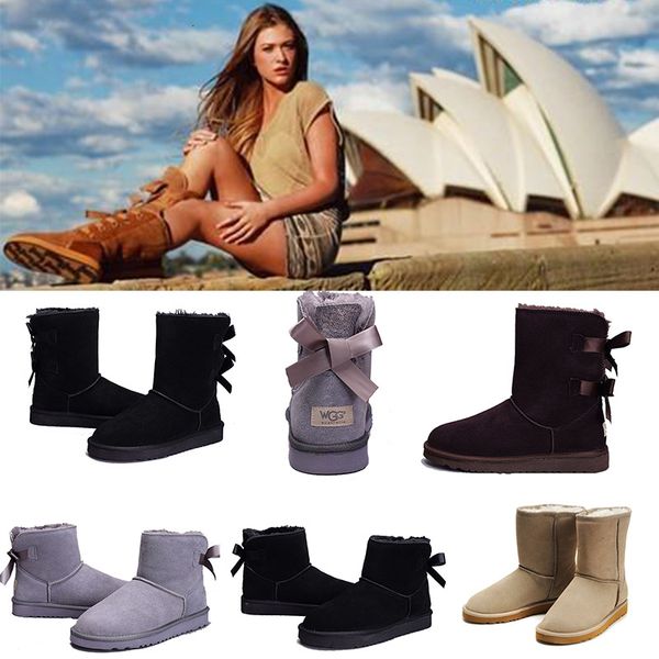 

2019 new wgg womens australia classic kneel boots ankle boots black grey chestnut navy blue women girl boots us 5--10