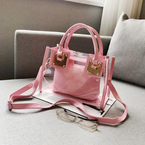 

2020 лето портативный bolsas de mujer корейский пляжная сумка прозрачный желе сумки прозрачный кошелек женский мешок пвх пляжные сумки для ж