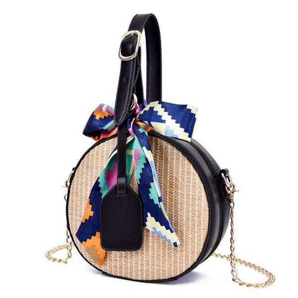 

2020 women shoulder bags braided crossbody bag chain small round bag