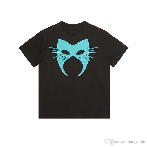 

luxury mens designer t shirt men women mask summer t shirt hip hop black white short sleeve s-2xl, White;black