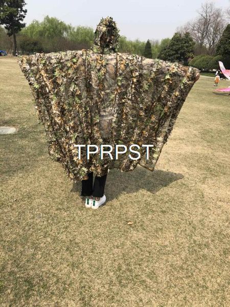 

camo 3d leaf cloak yowie ghillie breathable open poncho type camouflage birdwatching poncho sniper suit