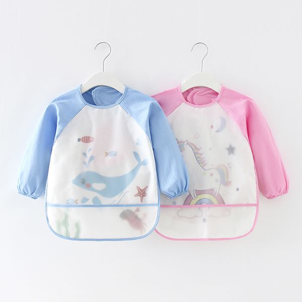 

coverall cotton infant waterproof bib anti-dirty boy protective clothing girl apron