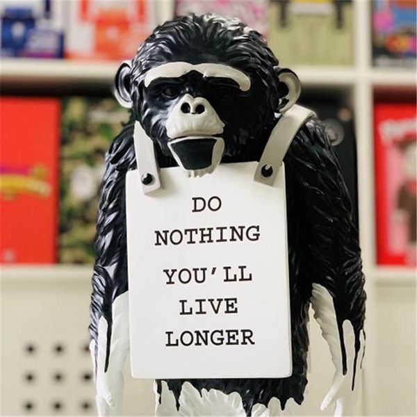 

banksy x medicom toy-monkey sign