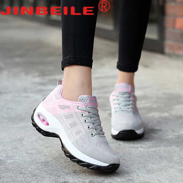 

jinbeile new women's shoes fashion lightweight air cushion sports shoes breathable mesh sneakers running casual size35-42