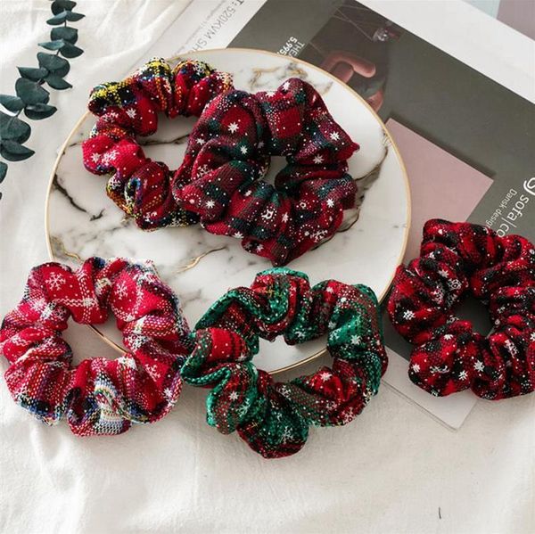 Christmas Scrunchies Large Intestine Circle Hair Bands Women Hair