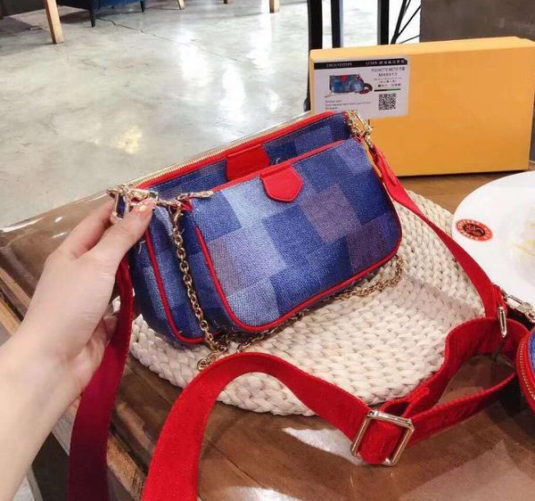 

дизайнер мульти pochette брендовые сумки новая мода женщины маленькая сумка через плечо цепи crossbody роскошные сумки кошельки 3 шт вечерни