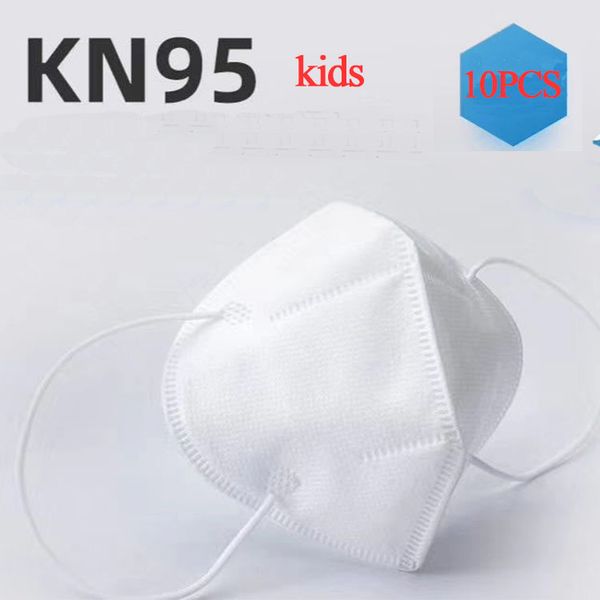 

дети kn95 маски 4-слойные защитные маски для лица n95 складная маска рот крышка с ушками, бесплатная быстрая доставка 10 шт. / лот