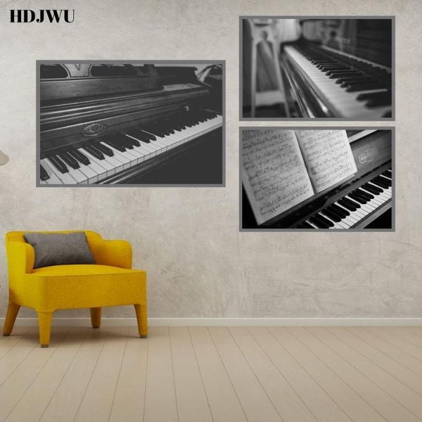 

classic black and white piano wall art hd printing poster music instrument home and music room decoration dz056
