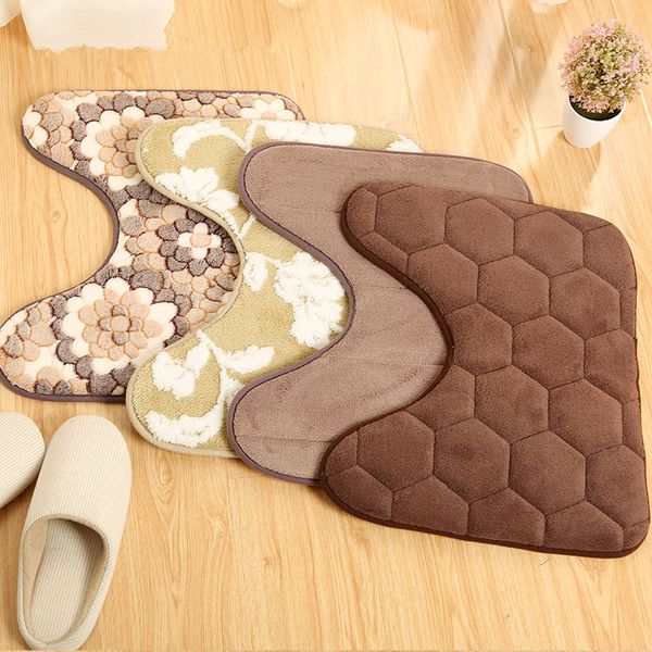 

1 pc bathroom rug floor mat toilet soft bath rug wc mat door decor floor carpet bathroom carpet tapete para banheiro b