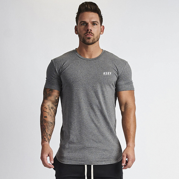 

mens gym t shirt training shirt running sport tee shirts short sleeve rashgard muscle bodybuilding workout fitness tshirt, Black;blue