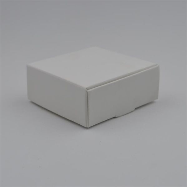 200 pçs caixa de jóias caixa de papel kraft branco 4x4x2 cm pequena embalagem de presente diy artesanal sabão festa de natal suprimentos xd230212932