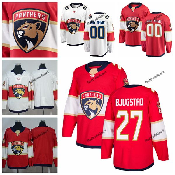 

2019 florida panthers nick bjugstad hockey jerseys mens custom name home red #27 nick bjugstad stitched hockey shirts s-xxxl, Black;red