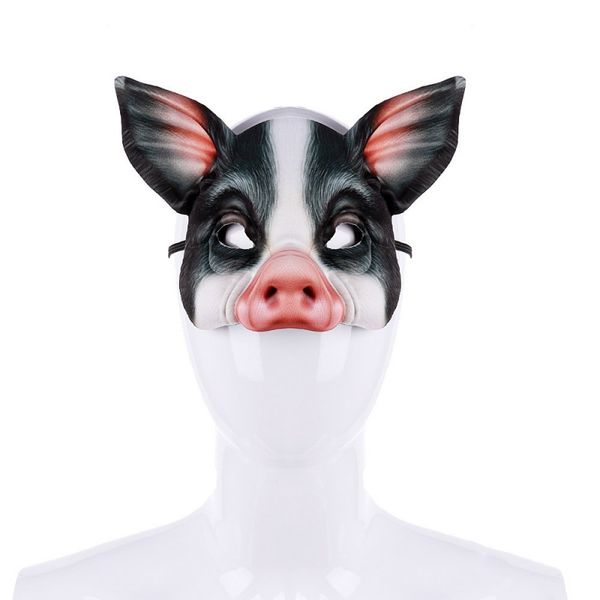 

frightening adjustable halloween party novelty animal mask pig head all face mask for funny for masquerade