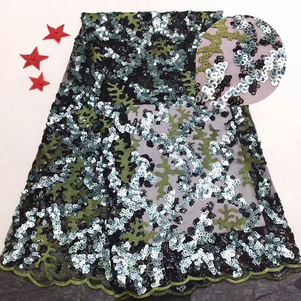 

african lace fabric nigerian lace fabrics with sequence fabric for wedding party black, Pink;blue