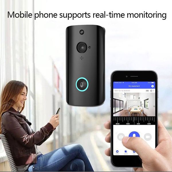 

m9 low power wireless video doorbell,home phone remote video surveillance intercom smart wifi doorbell cameras