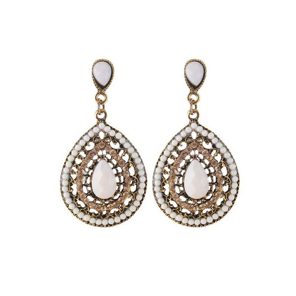 

bohemia water drop мотаться серьги для женщин ladies европа gemstone бисера серьги партии ювелирные аксессуары, Silver