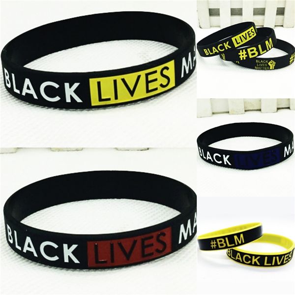 

black lives matterblack silicone and stainless steel personalized engraving bracelet magnet stone health bracelet #89712