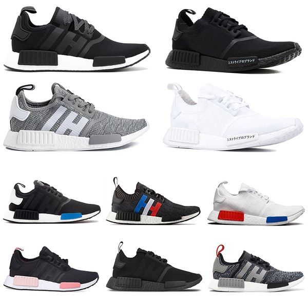 

2020 nmd r1 primek running shoes oreo triple black white pink cool grey sports sneakers for men women runner trainers des chaussures 36-45