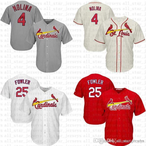 

Cardinals 4 Yadier Molina St. Louis Baseball Jersey 25 Dexter Fowler 1 Ozzie 46 Smith Jerseys Red white Blue size m-xxxl