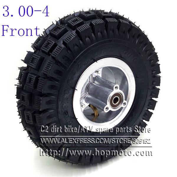 

3.00-4 electric scooter front wheel with tyre alloy rim hub and inner tube wheels gas scooter bike motorcycle