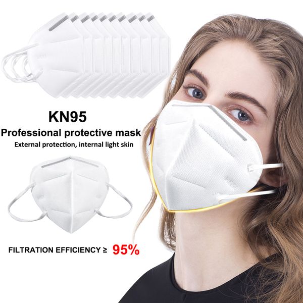 

ship by dhl 5pcs kn95 face mask disposable masks 5 layers thicken non-woven dust mask anti pm2.5 dustproof breathable ce certification