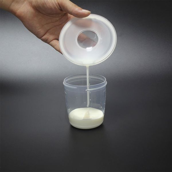 

2pc silica gel collection cover baby breastfeeding milk collectors soft postpartum nipple suction container reusable nursing pad, White