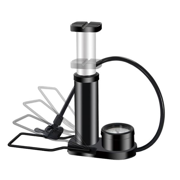 

portable bicycle pump high pressure bike inflatable pump anti-skid pedal with/without gauge for american/france gas nozzle