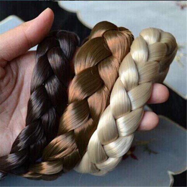 

synthetic wig braided hair band elastictwist headbands princess hairband headwear women girls hair accessories