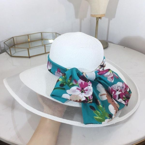 

new trend men and women fashion breathable beach organza wide-brimmed church wedding hat