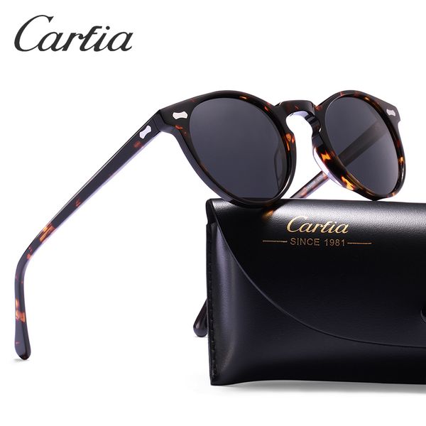 

carfia polarized sunglasses classical brand designer gregory peck vintage sunglasses men women round sun glasses 100% uv400 5288 mx190723, White;black