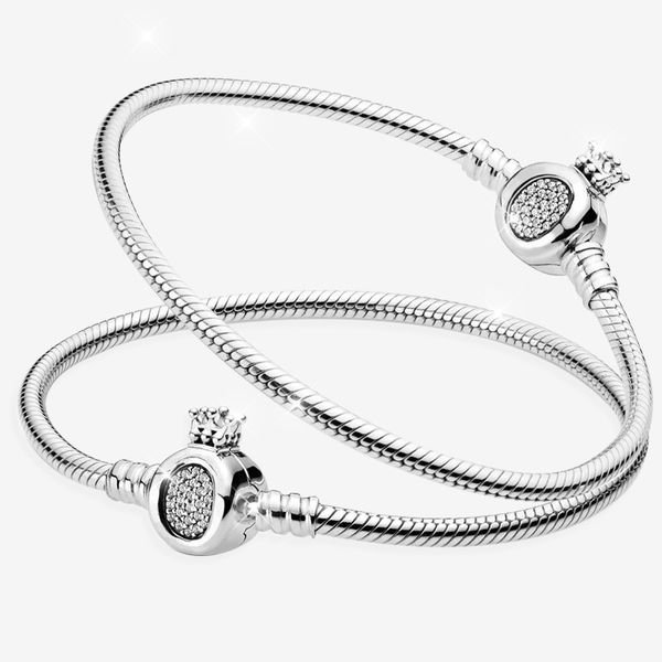 

2020 newly 925 sterling silver bracelet fashion bangle diy jewelry valentines day birthday gifts snake bracelets for women, Black