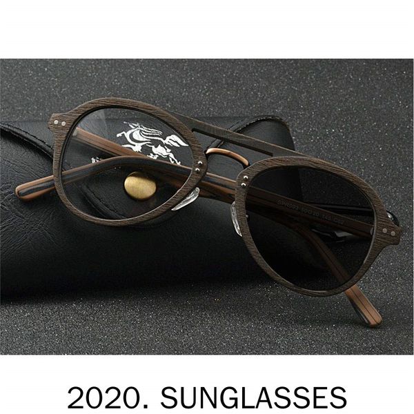 

pchromic anti fatigue glasses vintage pilot double beam full rim wood grain business reading glasses fml, White;black