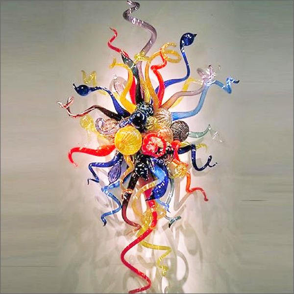 

flower chandelier hand blowing art murano glass wall art special design hand blown glass wall art light home deco glass wall lamps