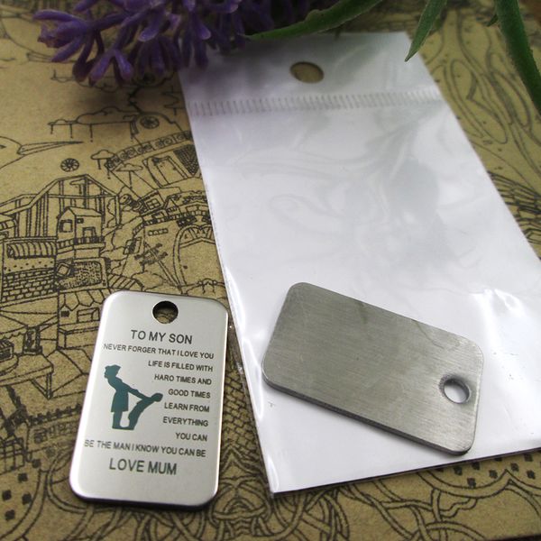 

40pcs--"to my son never forger that i love you"stainless steel charms more style for choosing diy charms pendants for necklace, Bronze;silver