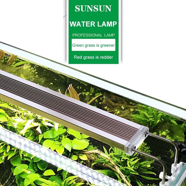 

220v ade series slim aquarium led lighting 12-24w led overhead aquarium fish tank water plant for fish grow lighting 6500-7500k