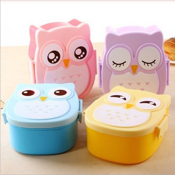 

cartoon owl lunch box bento boxes food-safe food container storage box organization for kids student an2003
