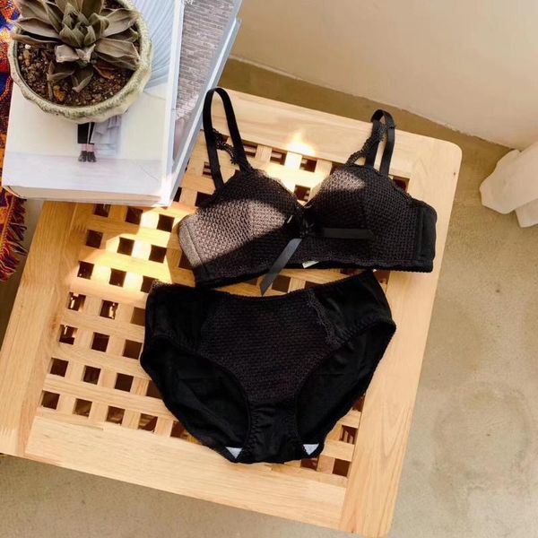 

cotton underwear set fashion wire bra set noble girl lingerie push up bra and panty sets, Red;black