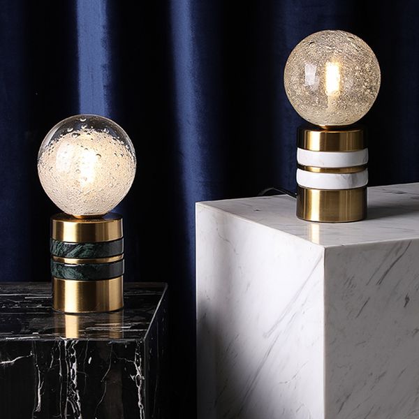 

articolo lighting design прикроватная тумбочка лампа золотой мраморный стол настольная лампа спальня арт деко главная спальня лампа стеклянн