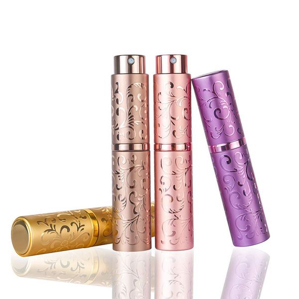

10ml portable refillable mini perfume spray bottle empty cosmetic container aluminum atomizer makeup travel perfume atomizer