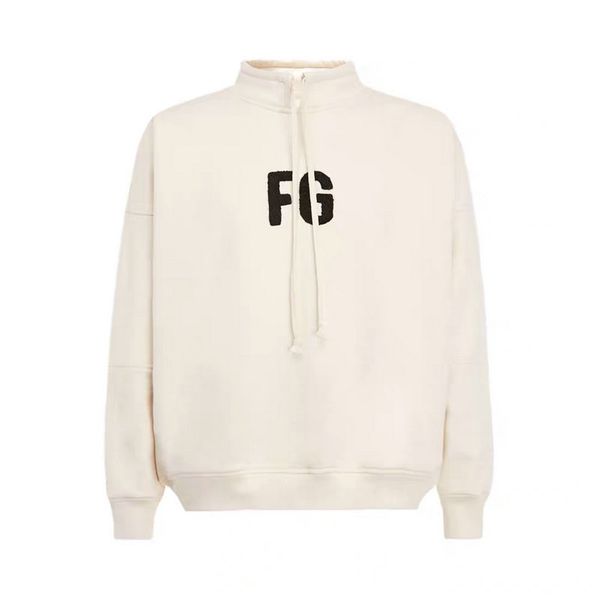 

19SS FOG FEAR OF GOD FG Embroidery Fashion Stand Collar Sweatshirt High Street Casual Long Sleeve Pullover Sweater Street HFHLWY034