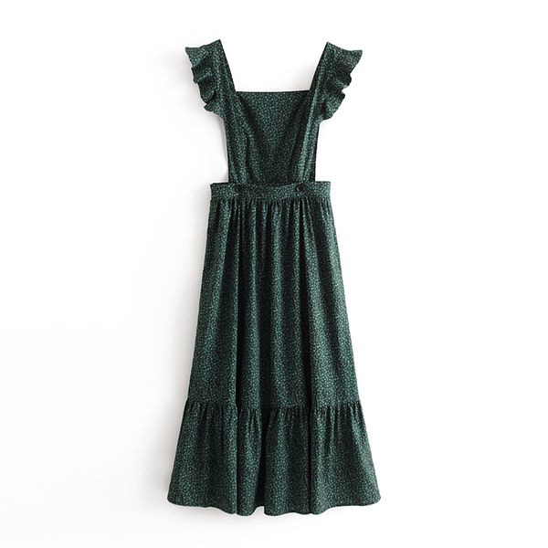 

women vintage a line floral print dress 2020 sleeveless backless fashion casual long dresses elegant ruffle pleated dress, Black;gray