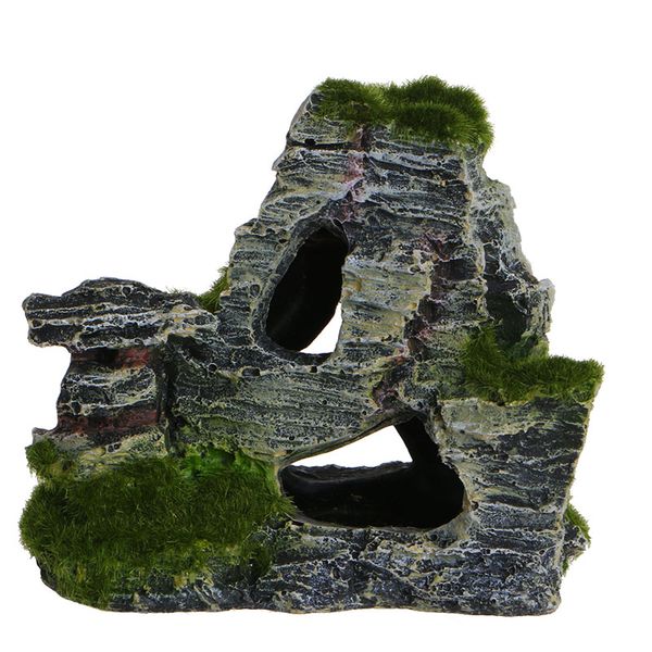 

resin mountain view fish tank cave bridge decorations aquarium rockery ornament -y102