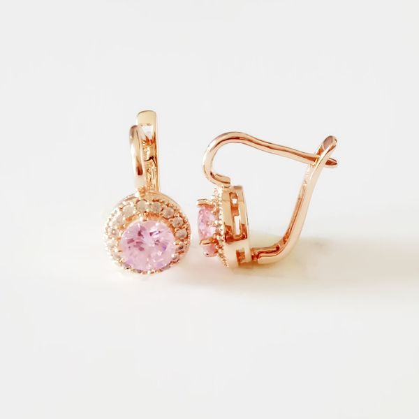

luxurious wedding jewelry sets trendy pink cubic zircon women jewelry necklace/ earring engagement jewelry sets for bridal, Slivery;golden
