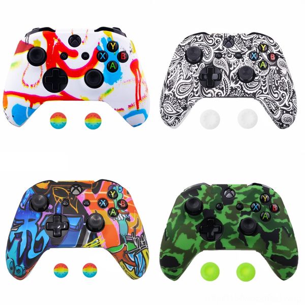 

hivr7 zomwater transfer camo printing silicone cover skin s xbox one x for controller protector case with joystick grips