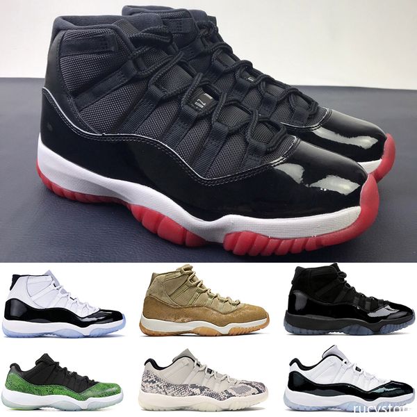 

mens jumpman 11 11s basketball shoes bred cap and gown concord 45 nightshade snake light bone luxury dsigner men women shoes