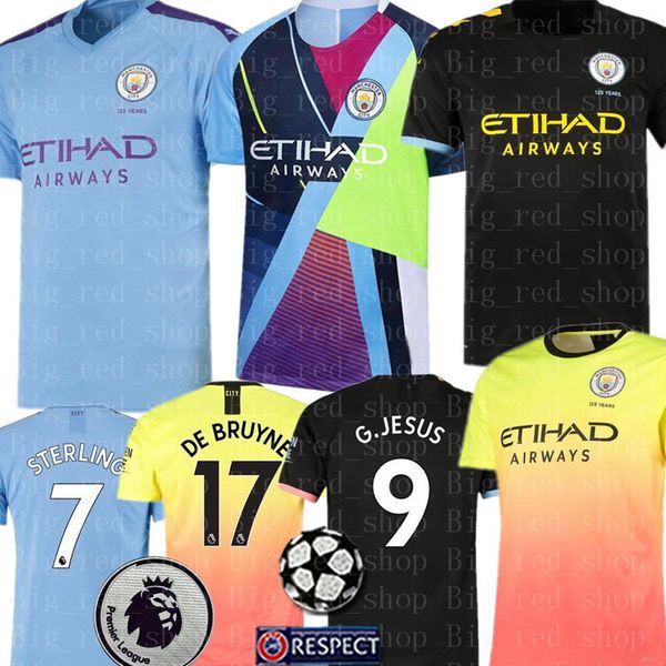 

2020 манчестер футбол de bruyne джерси сити мемфис mata кун агуэро sterling silva g.jesus ​​сане менди спорт футбол рубашка дети комплект, Black;yellow