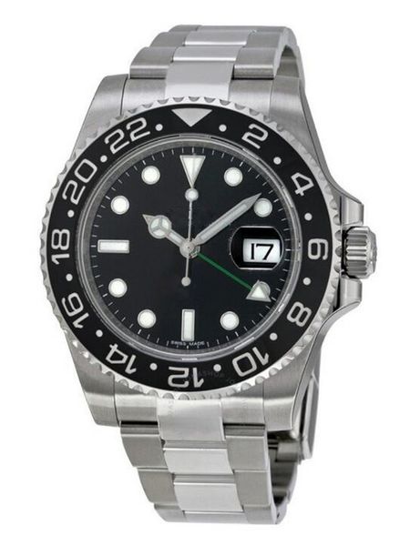 

luxury mens wristwatch basel red blue sapphire galss gold stainless steel watch 126600 automatic movement gmt ii mens watch, Slivery;brown