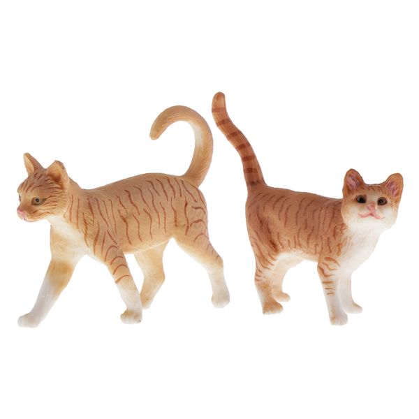 

simulation pets cats model figure educational toys home decor cats x2