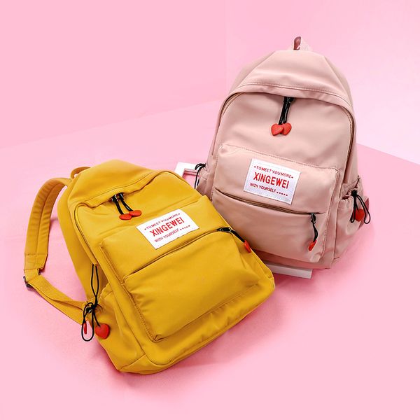 

2020 new waterproof anti-theft female backpack wear-resistant casual student schoolbag travel women's shoulder bag canvas bag