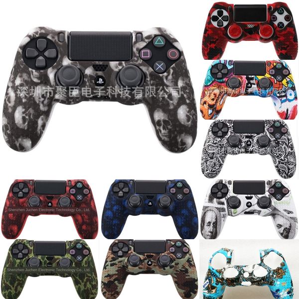 

9o0sw black blue red skin soft rubber gel silicone non-slip case cover for ps4 controller